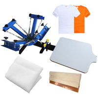 Máquina de Serigrafía Manual de Alta Calidad de 4 Colores y 1 Estación para Impresión de Camisetas y Sudaderas