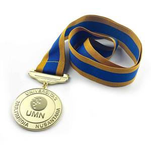 Aanpasbare Moderne Stijl Gouden Metalen Award Blanco Medailles Op Maat Medaille Linten Voor Sport-Voetbal Badminton - Product Image 2