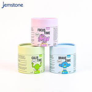 กล่องกระดาษคราฟท์ทรงกระบอกสำหรับบรรจุภัณฑ์อาหารเสริมกาแฟ พิมพ์โลโก้ได้ตามต้องการ บรรจุภัณฑ์แบบหลอดกระดาษเกรดอาหาร สำหรับเก็บชาแบบใบ - Product Image 1