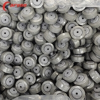 Roulettes pivotantes en zinc de moyenne capacité avec roulement à billes, roue en caoutchouc Performa de 5 pouces de diamètre, capacité de charge de 136 kg, roulettes industrielles