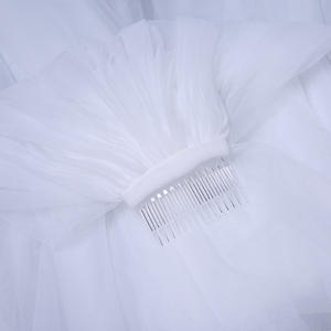 All'ingrosso Voile corto velo accessori da sposa a buon mercato Welon <span class=keywords><strong>Veu</strong></span> De Noiva velo da sposa Sluier Brautschleier da sposa BV010 - Product Image 3