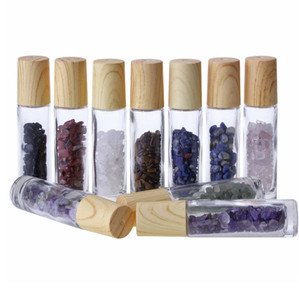 Flacons roll-on en verre 5 ml à dégradé <span class=keywords><strong>de</strong></span> couleurs pour soins <span class=keywords><strong>de</strong></span> la peau, huiles et parfums, avec bouchon en <span class=keywords><strong>bois</strong></span> et bille roulante en aluminium – Emballage cosmétique - Product Image 5