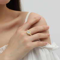 Bague de mariage en argent 925 hypoallergénique avec moissanite VVS1 taille ronde/coussin pour femme, vente en gros d'usine, faible MOQ, bijoux personnalisés