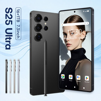 Téléphone Android 14 Ultra S25 de 7,3 pouces de haute qualité, prix usine, 16 Go + 1 To, 5G CDMA LTE débloqué, Deca-Core, caméra arrière 108 MP, AMOLED français