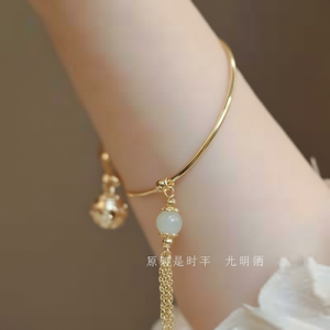 กำไลลูกปัดแฟชั่นสไตล์เกาหลีสำหรับเด็กผู้หญิงและผู้หญิงกำไลข้อเท้ารูปหัวใจเปลือกหอยหินที่กำลังมาแรงขายส่ง - Product Image 1