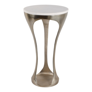 Tavolino moderno scultoreo in marmo, piccolo tavolino da comodino per camera da letto, soggiorno e arredamento. - Product Image 3