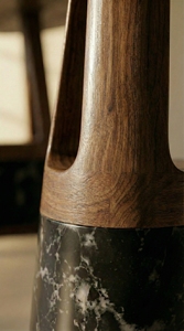 Table à manger en marbre Calacatta Violet de qualité supérieure, plateau en pierre naturelle, pieds en bois de noyer massif pour la maison, restaurant PISANO - Product Image 6