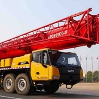 Grue de camion d'occasion Sany STC800, grue mobile de 80 tonnes, flèche hydraulique, grue montée sur camion 4x4