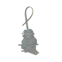 Llavero de coche con palmera de color sólido y mapa de Arabia Saudita, accesorio de moda para bolsos, dijes para llaves
