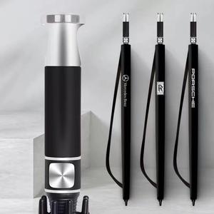 Parapluie de golf publicitaire avec logo personnalisé, manche en bois, cadre en fibre de verre 210T Pongee, cadeaux d'affaires, ouverture semi-automatique - Product Image 4