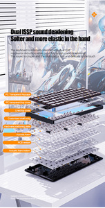 Tastiera Meccanica Trasparente Attack Shark <span class=keywords><strong>K75</strong></span> Personalizzata Cablata RGB Hotplug per Esports e Gaming - Product Image 5