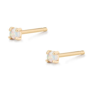 2025 Manufacturer Wholesale New High Quality Fashion Jewelry 925 Sterling Silver Gold Plated Mini <b>Opal</b> Stud <b>Earrings</b> - Product Image 4