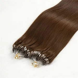 Virgin Russian 100% Human Hair Salon Exclusive Micro Loop Ring Hair Extensions Pre Bonded Micro Bead Hair Extensions