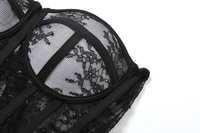 Nouveau Soutien-Gorge Bustier Femme en Dentelle Jacquard Motif 2026 – Corset Amincissant Tendance Streetwear