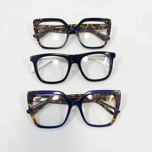 Gafas de Mujer con Diseño de Ojo de Gato, Modernas <span class=keywords><strong>y</strong></span> Populares, con Montura Óptica de Acetato, Gruesa <span class=keywords><strong>y</strong></span> Elegante, Hechas a Mano, Disponibles en Stock - Product Image 4