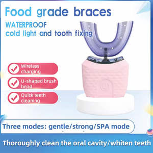 Cepillo de Dientes Inalámbrico Sónico en Forma de U, Lámpara Blanqueadora de Dientes Ultrasónica de 360 Grados, Cepillo de Dientes Eléctrico Automático para Adultos, Suave, IPX7 - Product Image 2
