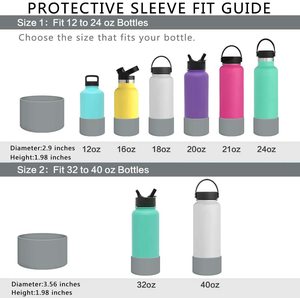 ปลอกซิลิโคนกันกระแทกสำหรับขวดน้ำ ขนาด 12 16 18 21 24 ออนซ์ - Product Image 6