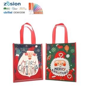 Custom Christmas Gift Packaging Tote Reusable Grocery Non-woven Laminated Shopping <strong>Bags</strong> With logo Sac - Product Image 1