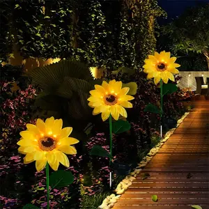 可爱花灯天井防水太阳能花园向日葵灯带发光二极管灯
