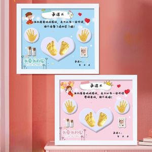 Bricolage séchage à l'air argile molle bébé <span class=keywords><strong>main</strong></span> <span class=keywords><strong>pied</strong></span> impression fait à la <span class=keywords><strong>main</strong></span> bébé cadre photo nouveau-né cadeau Souvenir bébé <span class=keywords><strong>main</strong></span> <span class=keywords><strong>et</strong></span> empreinte Kit - Product Image 3