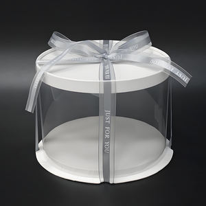 กล่องเค้กกลมใสสำหรับสัตว์เลี้ยง3ชั้น6นิ้วเป็นมิตรกับสิ่งแวดล้อมพร้อมฝาปิดสำหรับเค้กวันเกิดและงานครบรอบ - Product Image 2