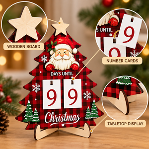 Decorazione Natalizia <span class=keywords><strong>per</strong></span> la Casa: Calendario Conto alla Rovescia in Legno da Tavolo con Scritta '<span class=keywords><strong>Giorni</strong></span> Fino a <span class=keywords><strong>Natale</strong></span>' e Schiaccianoci di Babbo <span class=keywords><strong>Natale</strong></span> - Product Image 5