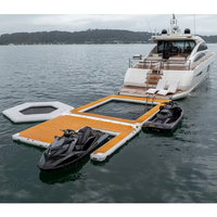 Plateforme Flottante Tendance en Promotion avec Filet Fermé, Tapis Flottant Multifonction pour Yacht, Idéal pour les Vacances en Mer et les Rassemblements en Piscine