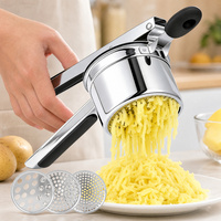 Roestvrijstalen keuken aardappelstamper multifunctionele handmatige sapcentrifuge babyvoedselvermaler voor thuis koken en voedselbereiding