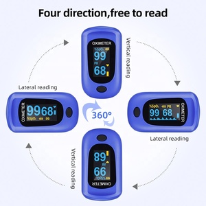 เครื่องวัดชีพจร Oxi,เครื่องวัดปริมาณออกซิเจนในครัวเรือนมีสองสีพร้อม CE ISO - Product Image 5