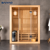 Sauna intérieur pour 2 personnes, en bois de pruche, sur mesure, fabricant OEM