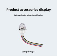 Feux de position latéraux bicolores de 1,25 pouce en forme de pastèque pour camions et remorques, lampe d'avertissement, feux de gabarit décoratifs