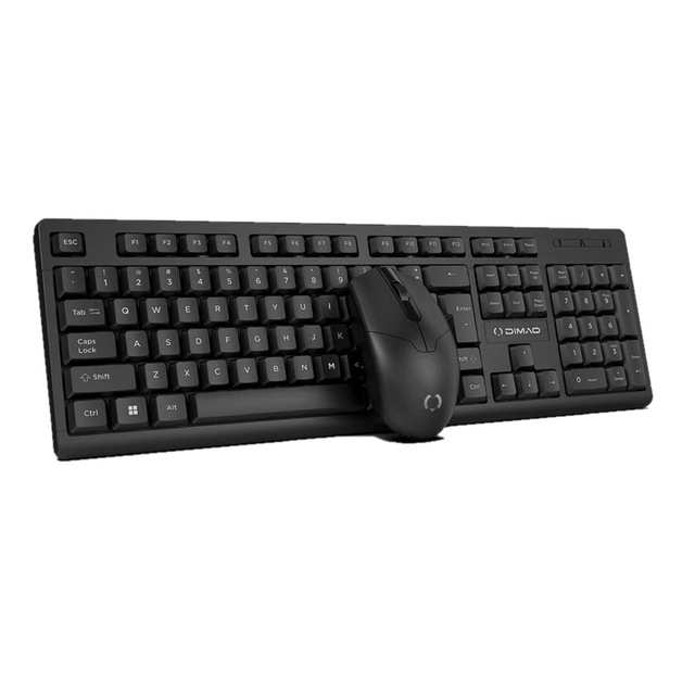 Dimao DT5110 Full Size 104 Keys Computer Keyboard Optical Mouse Combo Ergonomic Waterproof USB Wired Keyboard Mouse for Office