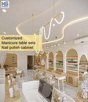 Ensemble de manucure et pédicure professionnel M&S Beauty Light Modern Durable avec plateau en marbre, mobilier de salon de manucure, tables à ongles, chaise de pédicure