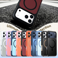 Coque de téléphone hybride robuste pour iPhone 18 17 16 15 14 Pro Max, protection renforcée, coque magnétique en PC et TPU avec emballage de vente au détail