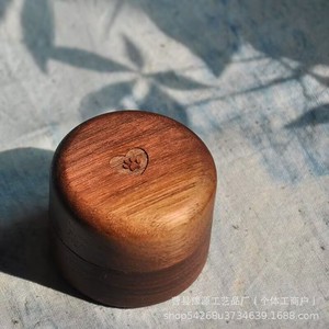 Pet Hair <b>Memorial</b> <b>Box</b> Wooden Round Handmade Custom Gift For Cats And Dogs - Product Image 2