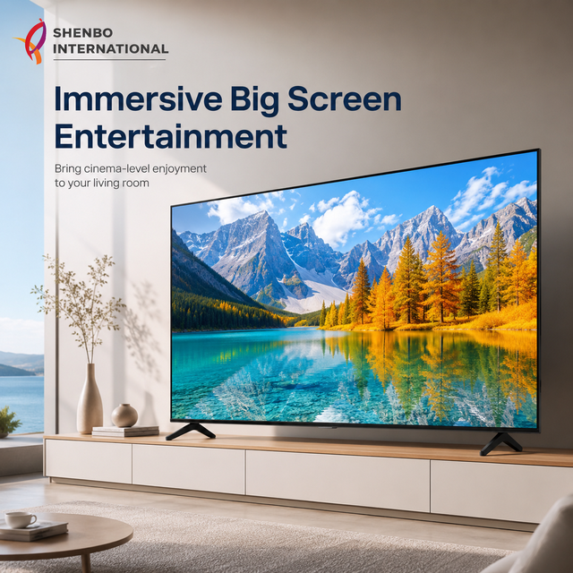 Luxury Smart TV 75 Inch 4K UHD LED Television With Full Screen Design for High End Home Entertainment