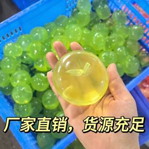 Bolas de malta artesanales de cristal rosa y manzana verde, estilo Xiaohongshu, con música de amasado y rebote lento. - Product Image 1