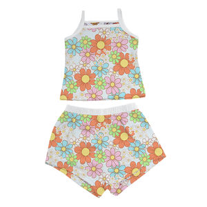 Set Estivo di Alta Qualità per Bambina, Due Pezzi da Spiaggia: Canotta e Pantaloncini, Stampa Personalizzata, Outfit Estivo per Bambini - Product Image 3