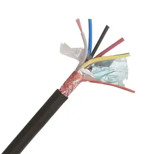 Rvvp Flexible Copper 5Cores 0.5mm2 Pvc Insulated Sheathed Shielded Electrical Wire Shield Cable