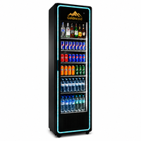 Jinfugui Porte en verre commerciale Double température Affichage des boissons Refroidisseur 450L vertical Boisson Réfrigérateur