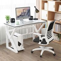 Bureau de jeu moderne noir et blanc, nouveau design, idéal pour le bureau à domicile, table d'ordinateur personnalisée, vente en gros