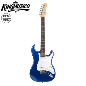 Chitarra Elettrica <span class=keywords><strong>Classica</strong></span> Stile ST in Legno Massello Blu Metallizzato con Pickup SSS, Strumento Elettrico Rock per Principianti, Vendita all'Ingrosso - Product Image 2