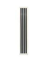 Diffuseur d'air linéaire carré à lame noire et cadre blanc en aluminium pour ventilation de plafond de climatisation centrale
