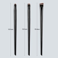 Ulikeke kuas Makeup Eyeshadow, 3 buah Set kuas garis mata kepala miring dan kuas garis mata untuk aplikasi Perona mata