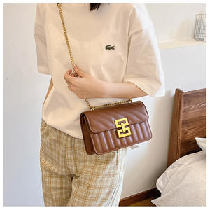 Sac à main de luxe pour femme 2024, sac à bandoulière matelassé à chaîne simple en cuir PU, sac de créateur pour femme, printemps automne - Product Image 3