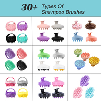 Brosse à cheveux en silicone pour le cuir chevelu, imperméable, pour éliminer les pellicules, avec logo privé, faible MOQ
