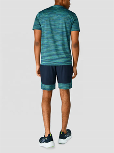 Trọng Lượng Nhẹ Phản ánh Logo In Người Đàn Ông Của T Áo Sơ Mi Ngắn Tay Áo Phòng Tập Thể Dục Thể Thao Chạy Phù Hợp Với Siêu Đàn Hồi Đường Mòn Elastane Polyester T Áo Sơ Mi - Product Image 4