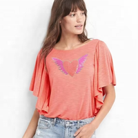 Ailes de paillettes de haute qualité en gros Patch vêtements patchs Patch personnalisé ailes de fer ailes de coeur rouge Applique accepter la conception personnalisée