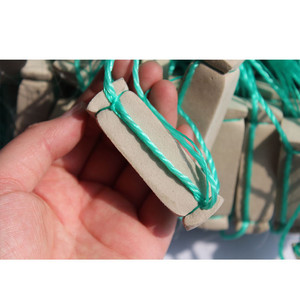 شعيرات أحادية الطفو من الفوم <span class=keywords><strong>3</strong></span> طبقات شبكة صيد خيشومية ناعمة جاهزة للاستخدام نايلون أحادي الشعيرة بوصة طول 30 متر - Product Image 3