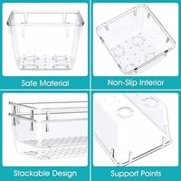 28 PCS Set Organizer Laci Transparan Modern |   Kotak Penyimpanan Serbaguna Mudah Dipasang untuk Penggunaan di Kantor & Kamar Mandi
